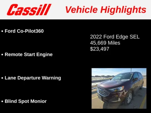 Another view of 2022 Ford Edge SEL for sale in Cedar Rapids, IA at Cassill Motors