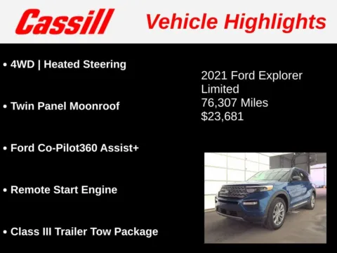 Another view of 2021 Ford Explorer Limited for sale in Cedar Rapids, IA at Cassill Motors