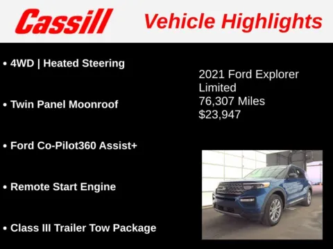 Another view of 2021 Ford Explorer Limited for sale in Cedar Rapids, IA at Cassill Motors