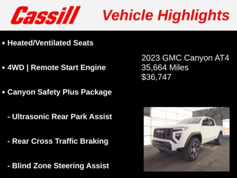Another view of 2023 GMC Canyon AT4 for sale in Cedar Rapids, IA at Cassill Motors