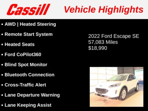 Another view of 2022 Ford Escape SE for sale in Cedar Rapids, IA at Cassill Motors