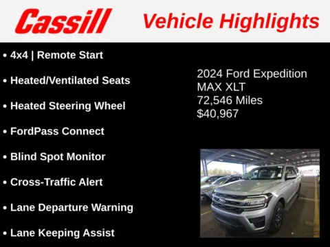 Another view of 2024 Ford Expedition Max XLT for sale in Cedar Rapids, IA at Cassill Motors