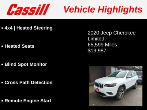 More photos of 2020 Jeep Cherokee Limited at Cassill Motors, IA