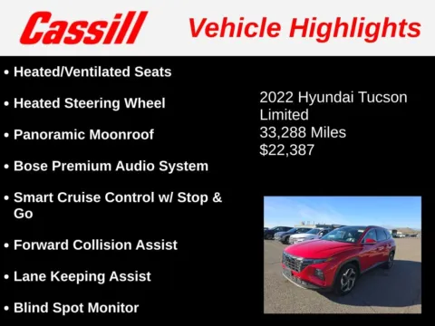 Another view of 2022 Hyundai Tucson Limited for sale in Cedar Rapids, IA at Cassill Motors