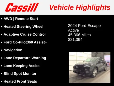 Another view of 2024 Ford Escape Active for sale in Cedar Rapids, IA at Cassill Motors