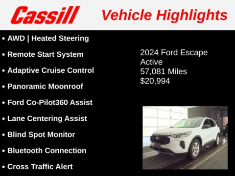 Another view of 2024 Ford Escape Active for sale in Cedar Rapids, IA at Cassill Motors