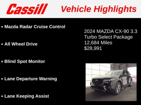 Another view of 2024 Mazda CX-90 3.3 Turbo Select for sale in Cedar Rapids, IA at Cassill Motors
