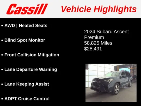 Another view of 2024 Subaru Ascent Premium for sale in Cedar Rapids, IA at Cassill Motors
