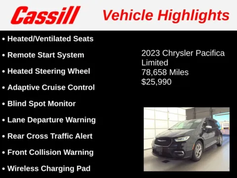 Another view of 2023 Chrysler Pacifica Limited for sale in Cedar Rapids, IA at Cassill Motors