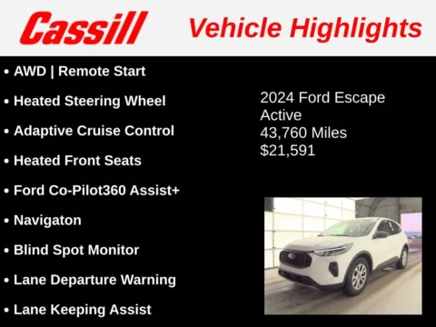 Another view of 2024 Ford Escape Active for sale in Cedar Rapids, IA at Cassill Motors