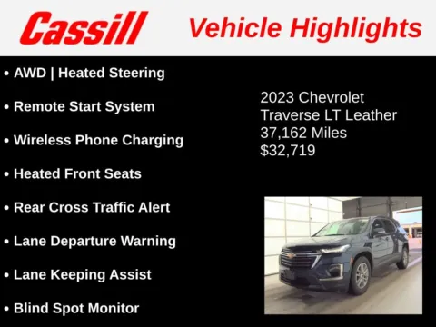 Another view of 2023 Chevrolet Traverse LT Leather for sale in Cedar Rapids, IA at Cassill Motors