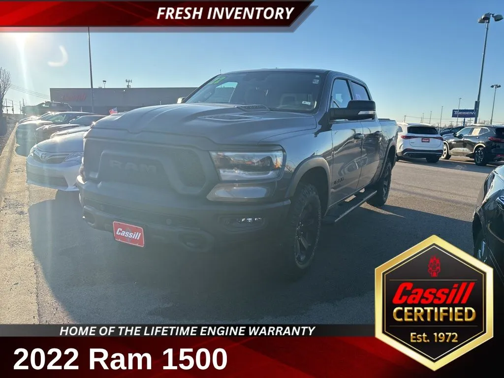 Gray 2022 Ram 1500 Rebel for sale in Cedar Rapids, IA