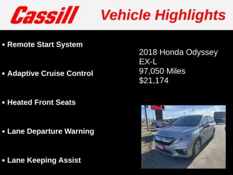 Another view of 2018 Honda Odyssey EX-L for sale in Cedar Rapids, IA at Cassill Motors