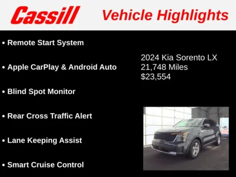 Another view of 2024 Kia Sorento LX for sale in Cedar Rapids, IA at Cassill Motors