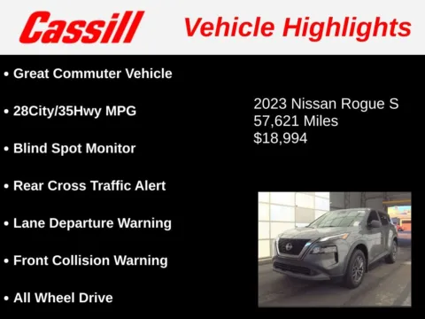 Another view of 2023 Nissan Rogue S for sale in Cedar Rapids, IA at Cassill Motors