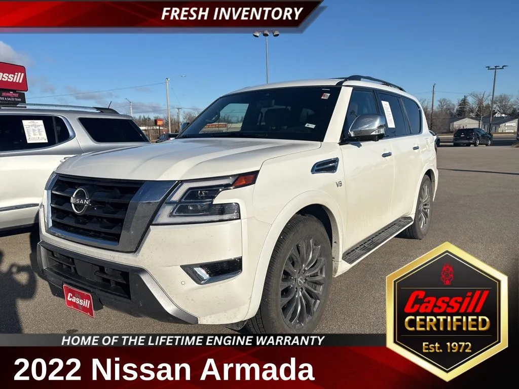 White 2022 Nissan Armada Platinum for sale in Cedar Rapids, IA