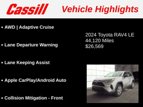 Another view of 2024 Toyota RAV4 LE for sale in Cedar Rapids, IA at Cassill Motors
