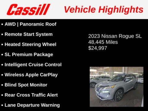Another view of 2023 Nissan Rogue SL for sale in Cedar Rapids, IA at Cassill Motors