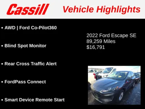 Another view of 2022 Ford Escape SE for sale in Cedar Rapids, IA at Cassill Motors
