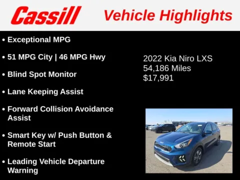 Another view of 2022 Kia Niro LXS for sale in Cedar Rapids, IA at Cassill Motors
