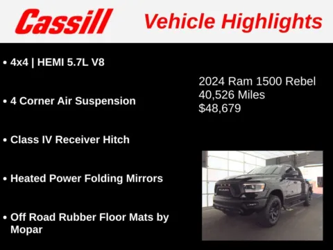 Another view of 2024 Ram 1500 Rebel for sale in Cedar Rapids, IA at Cassill Motors
