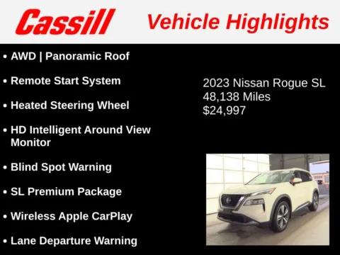 Another view of 2023 Nissan Rogue SL for sale in Cedar Rapids, IA at Cassill Motors