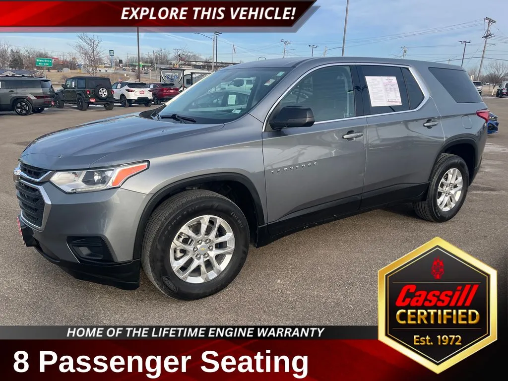 Gray 2021 Chevrolet Traverse LS for sale in Cedar Rapids, IA