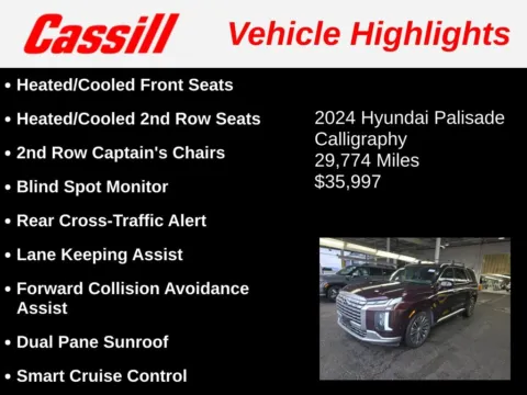 Another view of 2024 Hyundai Palisade Calligraphy for sale in Cedar Rapids, IA at Cassill Motors