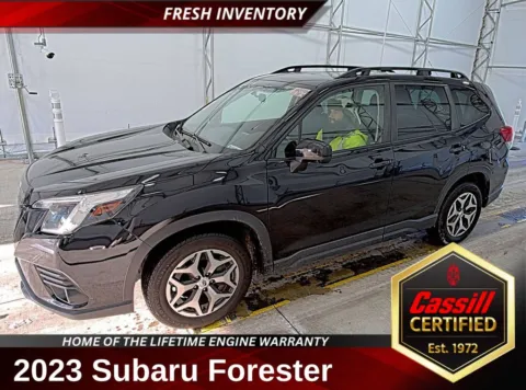 Black 2023 Subaru Forester Premium for sale in Cedar Rapids, IA