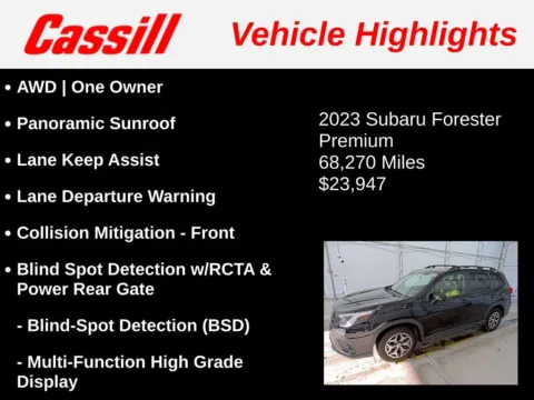Another view of 2023 Subaru Forester Premium for sale in Cedar Rapids, IA at Cassill Motors
