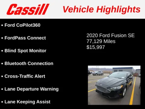 Another view of 2020 Ford Fusion SE for sale in Cedar Rapids, IA at Cassill Motors