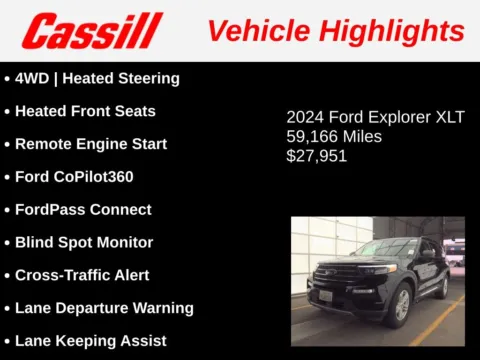 Another view of 2024 Ford Explorer XLT for sale in Cedar Rapids, IA at Cassill Motors