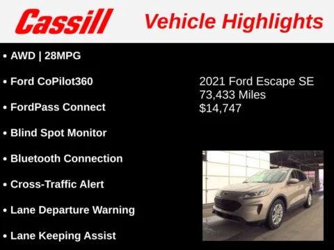 Another view of 2021 Ford Escape SE for sale in Cedar Rapids, IA at Cassill Motors