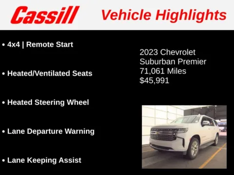 Another view of 2023 Chevrolet Suburban Premier for sale in Cedar Rapids, IA at Cassill Motors