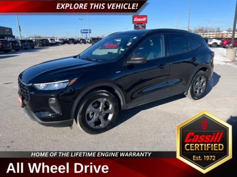 Black 2025 Ford Escape ST-Line for sale in Cedar Rapids, IA