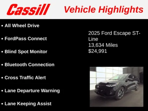 Another view of 2025 Ford Escape ST-Line for sale in Cedar Rapids, IA at Cassill Motors