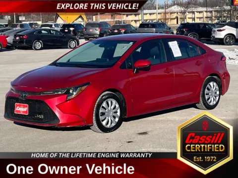Red 2021 Toyota Corolla LE for sale in Cedar Rapids, IA