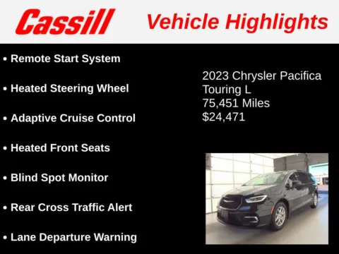 Another view of 2023 Chrysler Pacifica Touring L for sale in Cedar Rapids, IA at Cassill Motors