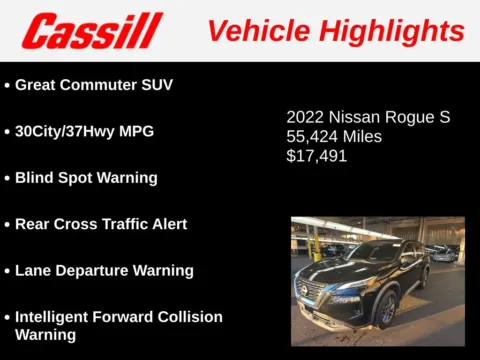 Another view of 2022 Nissan Rogue S for sale in Cedar Rapids, IA at Cassill Motors