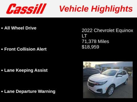 Another view of 2022 Chevrolet Equinox LT for sale in Cedar Rapids, IA at Cassill Motors