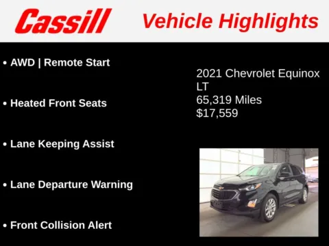 Another view of 2021 Chevrolet Equinox LT for sale in Cedar Rapids, IA at Cassill Motors