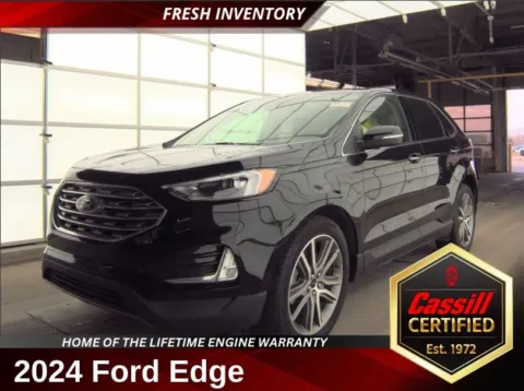 Black 2024 Ford Edge Titanium for sale in Cedar Rapids, IA