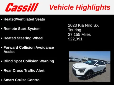 Another view of 2023 Kia Niro SX Touring for sale in Cedar Rapids, IA at Cassill Motors