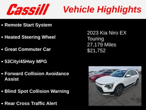 Another view of 2023 Kia Niro EX Touring for sale in Cedar Rapids, IA at Cassill Motors