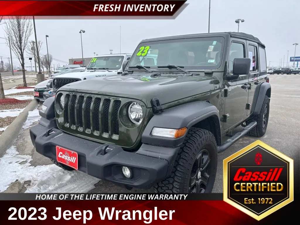 Green 2023 Jeep Wrangler Sport S for sale in Cedar Rapids, IA