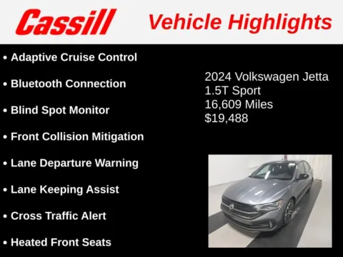 Another view of 2024 Volkswagen Jetta 1.5T Sport for sale in Cedar Rapids, IA at Cassill Motors