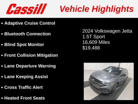 Another view of 2024 Volkswagen Jetta 1.5T Sport for sale in Cedar Rapids, IA at Cassill Motors
