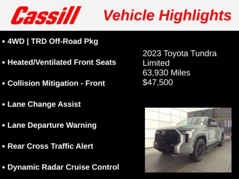 Another view of 2023 Toyota Tundra Limited for sale in Cedar Rapids, IA at Cassill Motors