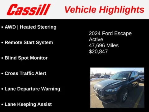 Another view of 2024 Ford Escape Active for sale in Cedar Rapids, IA at Cassill Motors