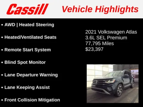 Another view of 2021 Volkswagen Atlas SEL Premium for sale in Cedar Rapids, IA at Cassill Motors